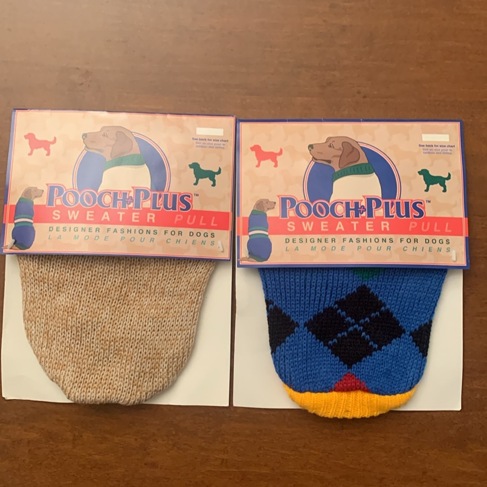 Pooch Plus Dog Sweaters, 2 Pack, Size XXS
